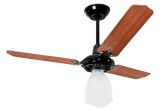 Ventilador de Teto Lorensid 220v Preto c/ Pá Marrom